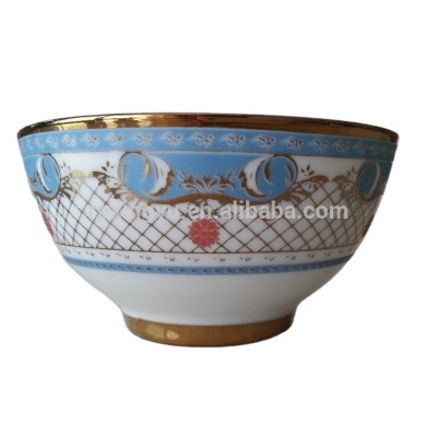 4.5inch/5inch/6inch soup bowl gold plated ceramic bowl