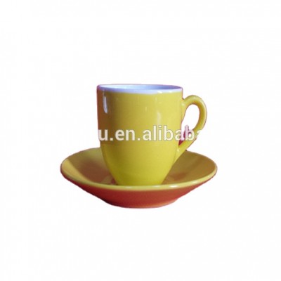 24pcs Colour Glazed Bone china tea set cup and saucer